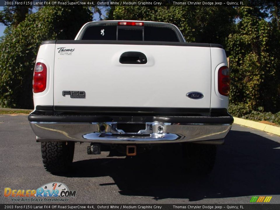 2003 Ford F150 Lariat FX4 Off Road SuperCrew 4x4 Oxford White / Medium Graphite Grey Photo #4