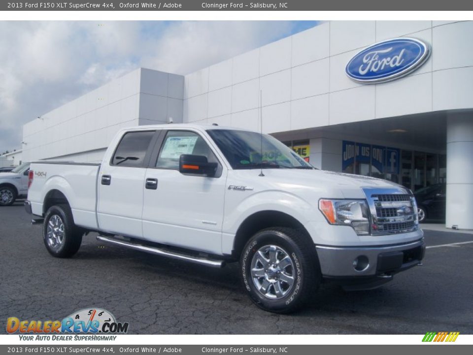 2013 Ford F150 XLT SuperCrew 4x4 Oxford White / Adobe Photo #1