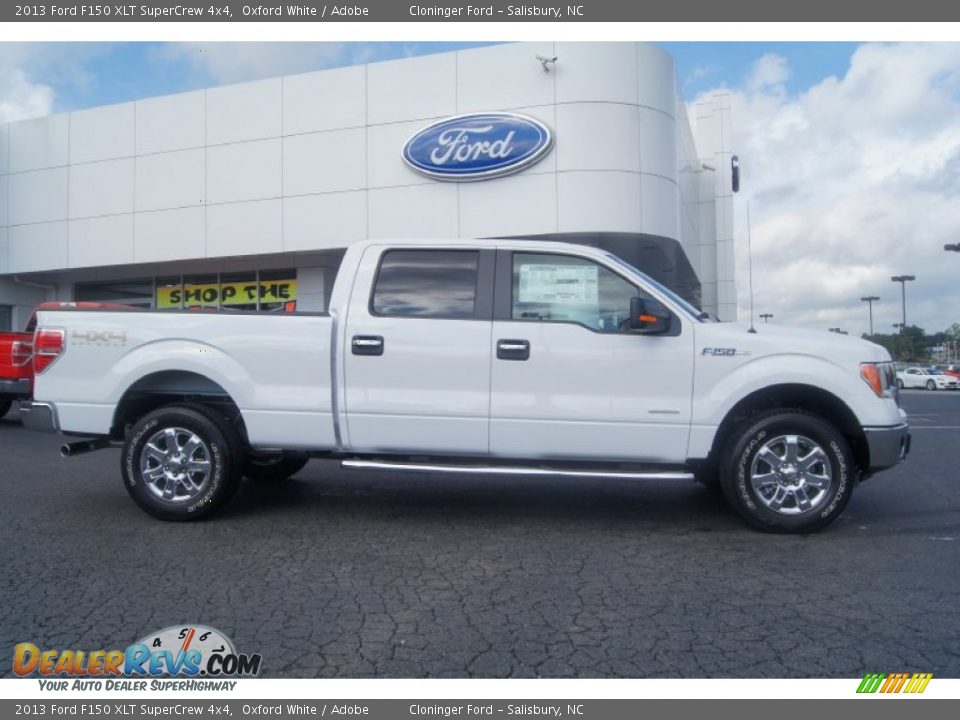 2013 Ford F150 XLT SuperCrew 4x4 Oxford White / Adobe Photo #2