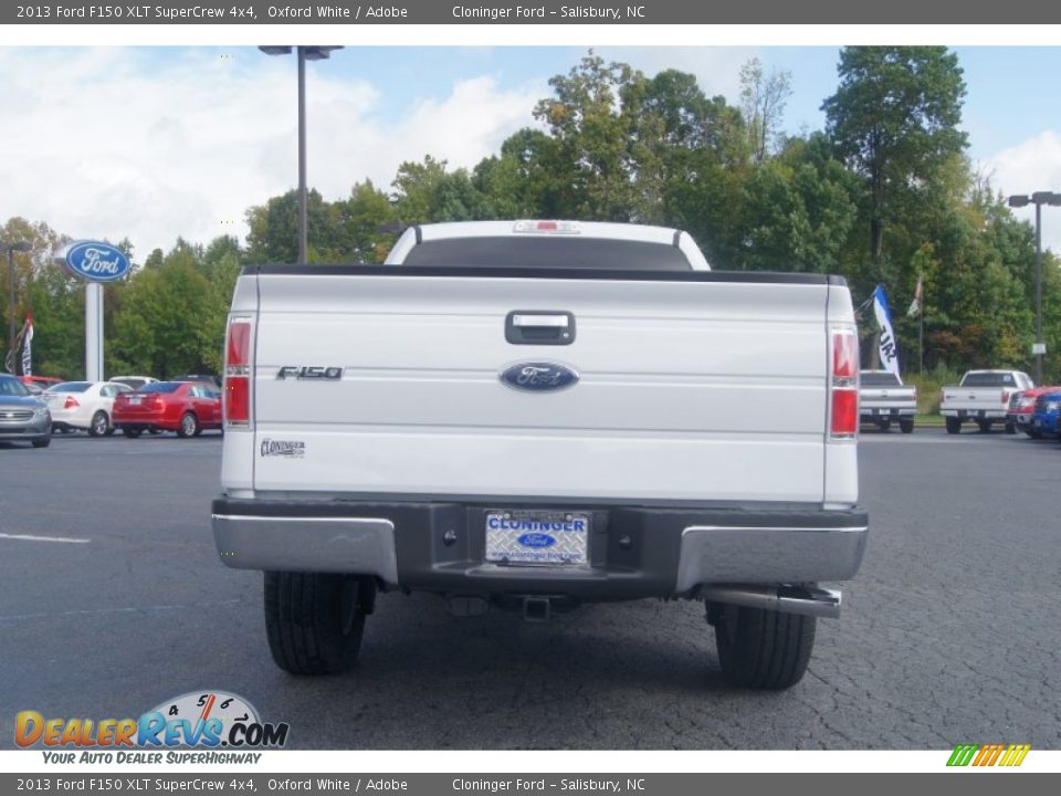2013 Ford F150 XLT SuperCrew 4x4 Oxford White / Adobe Photo #4