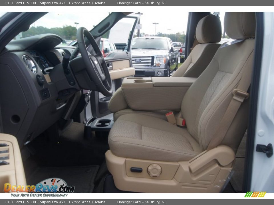 2013 Ford F150 XLT SuperCrew 4x4 Oxford White / Adobe Photo #10