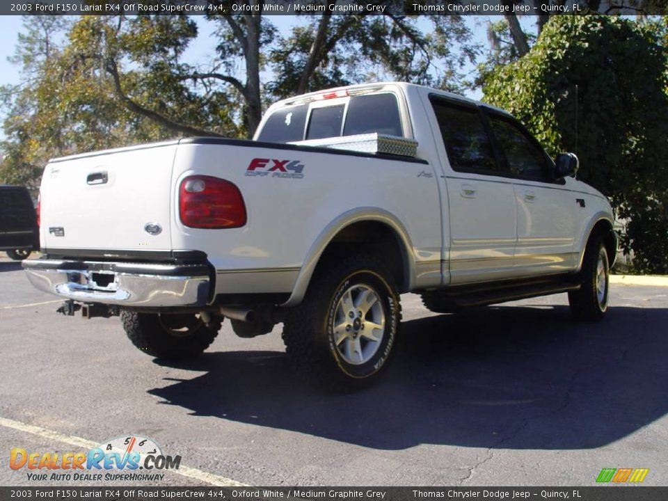 2003 Ford F150 Lariat FX4 Off Road SuperCrew 4x4 Oxford White / Medium Graphite Grey Photo #5