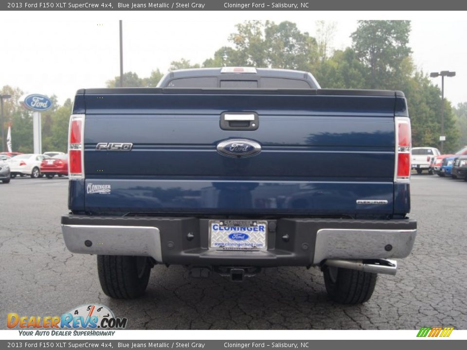 2013 Ford F150 XLT SuperCrew 4x4 Blue Jeans Metallic / Steel Gray Photo #4