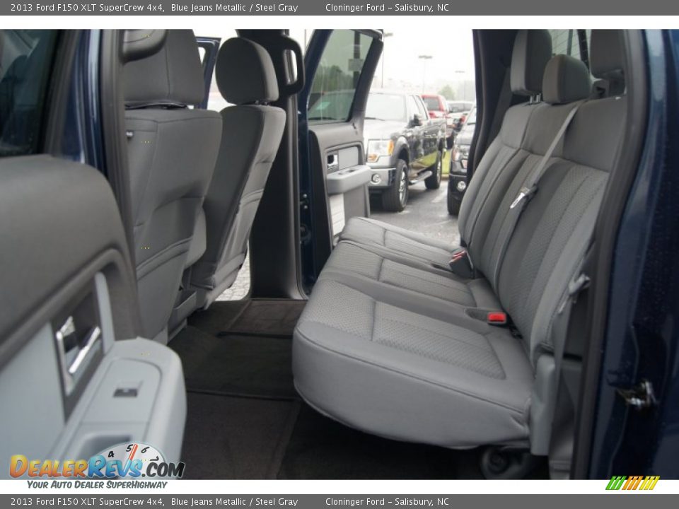 2013 Ford F150 XLT SuperCrew 4x4 Blue Jeans Metallic / Steel Gray Photo #11