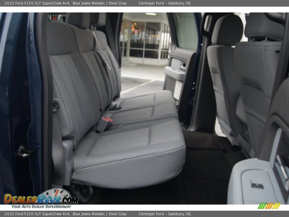2013 Ford F150 XLT SuperCrew 4x4 Blue Jeans Metallic / Steel Gray Photo #12