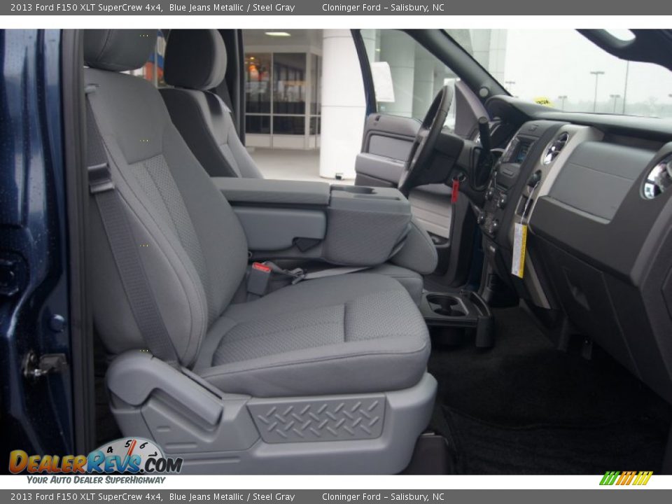 2013 Ford F150 XLT SuperCrew 4x4 Blue Jeans Metallic / Steel Gray Photo #13