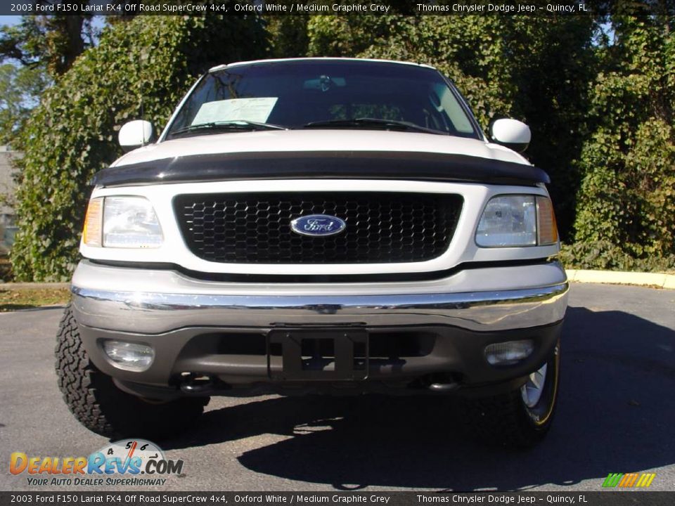 2003 Ford F150 Lariat FX4 Off Road SuperCrew 4x4 Oxford White / Medium Graphite Grey Photo #7
