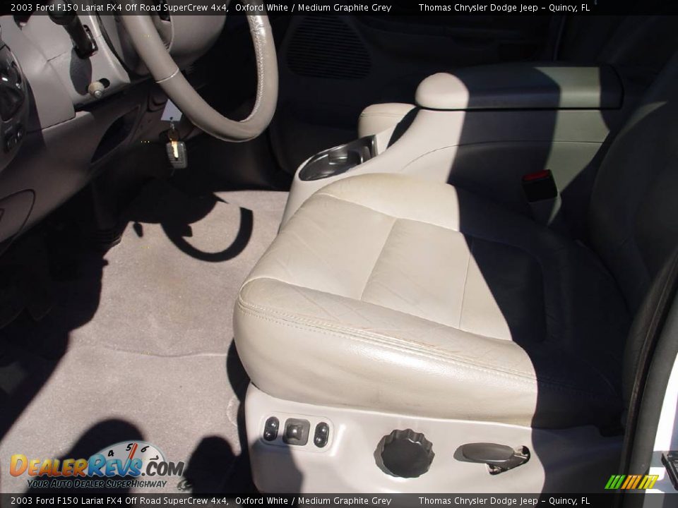 2003 Ford F150 Lariat FX4 Off Road SuperCrew 4x4 Oxford White / Medium Graphite Grey Photo #8
