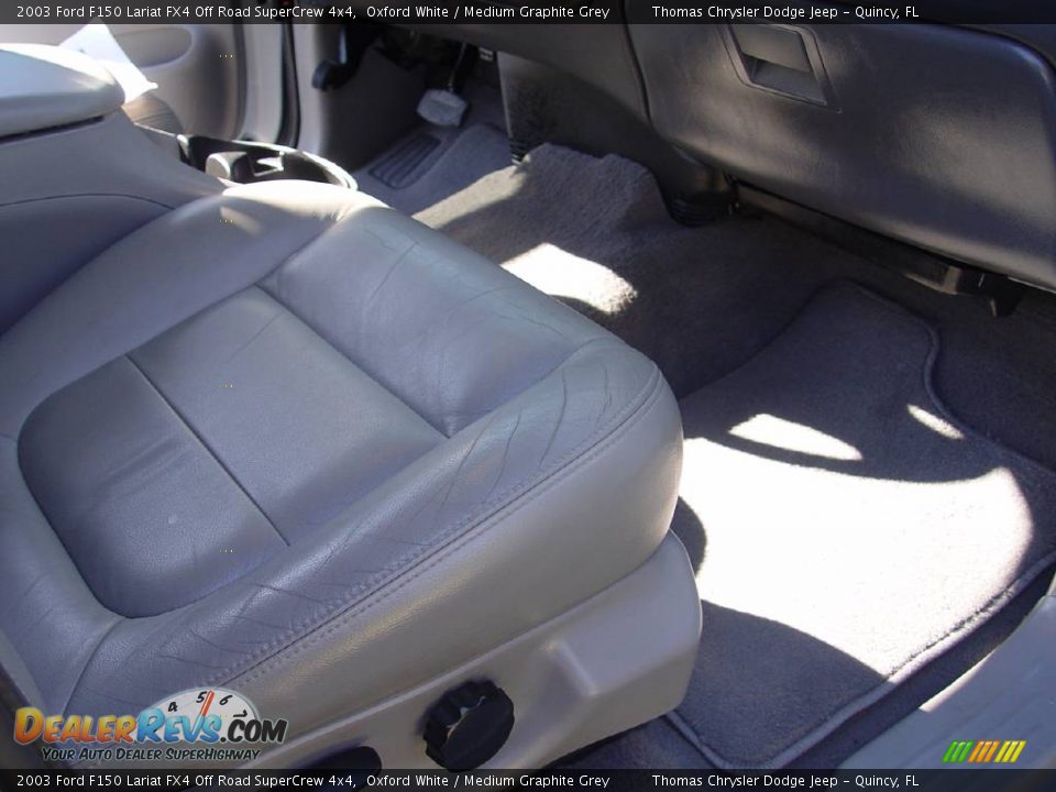 2003 Ford F150 Lariat FX4 Off Road SuperCrew 4x4 Oxford White / Medium Graphite Grey Photo #9