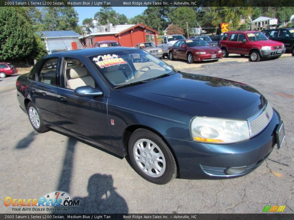 2003 Saturn L Series L200 Sedan Medium Blue / Light Tan Photo #1