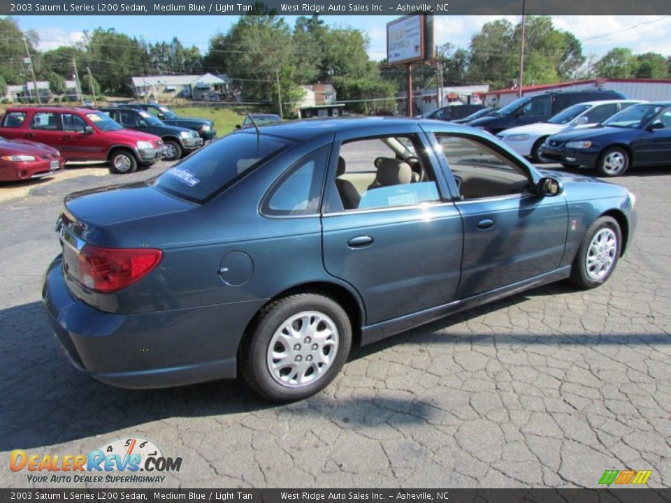 2003 Saturn L Series L200 Sedan Medium Blue / Light Tan Photo #4