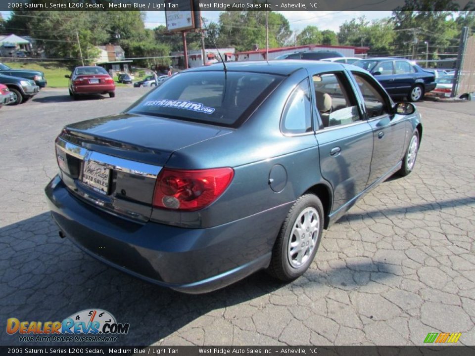 2003 Saturn L Series L200 Sedan Medium Blue / Light Tan Photo #5