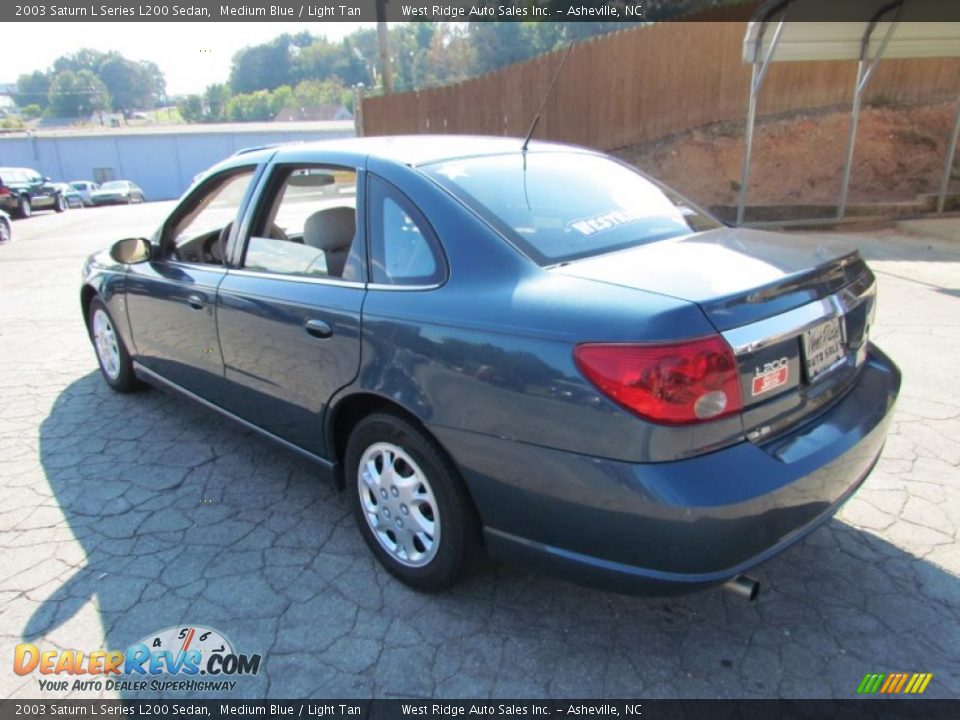 2003 Saturn L Series L200 Sedan Medium Blue / Light Tan Photo #7