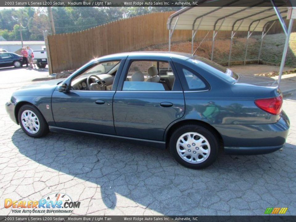 2003 Saturn L Series L200 Sedan Medium Blue / Light Tan Photo #8