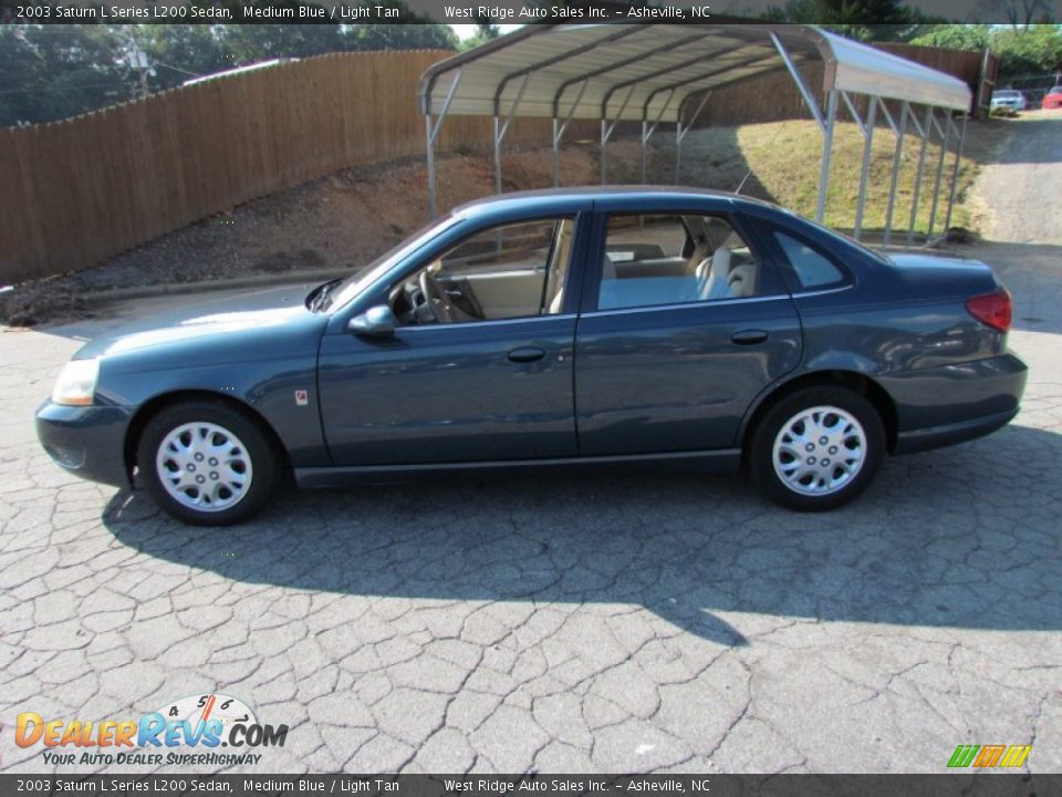 2003 Saturn L Series L200 Sedan Medium Blue / Light Tan Photo #9