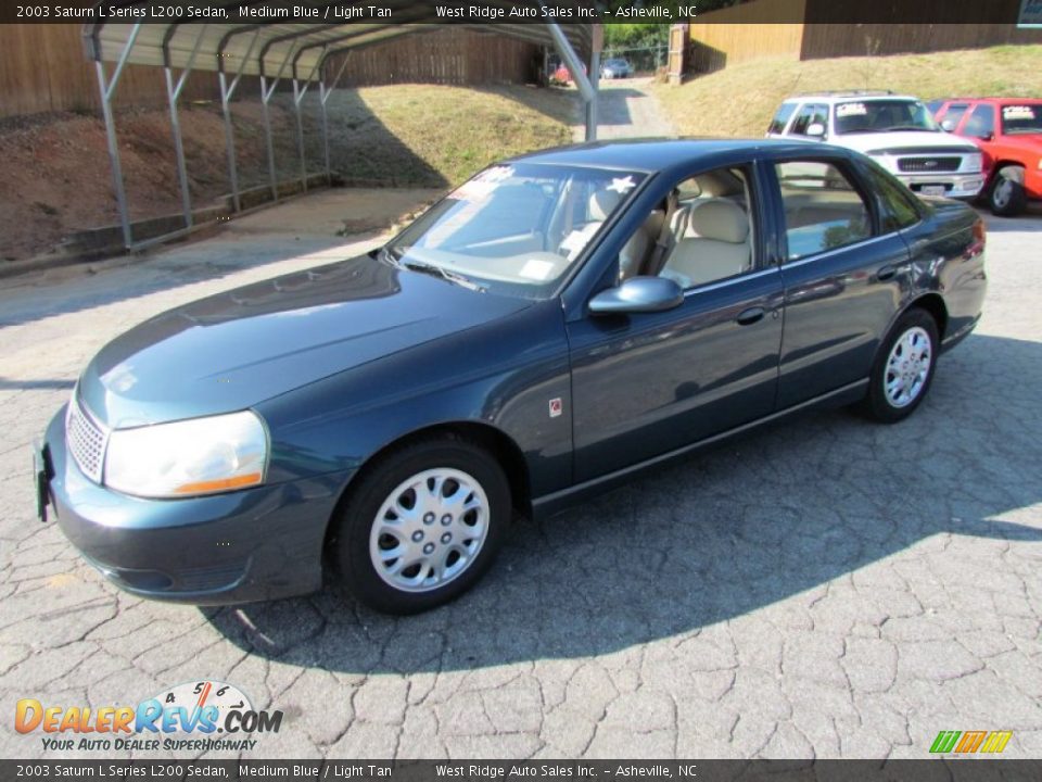 2003 Saturn L Series L200 Sedan Medium Blue / Light Tan Photo #10