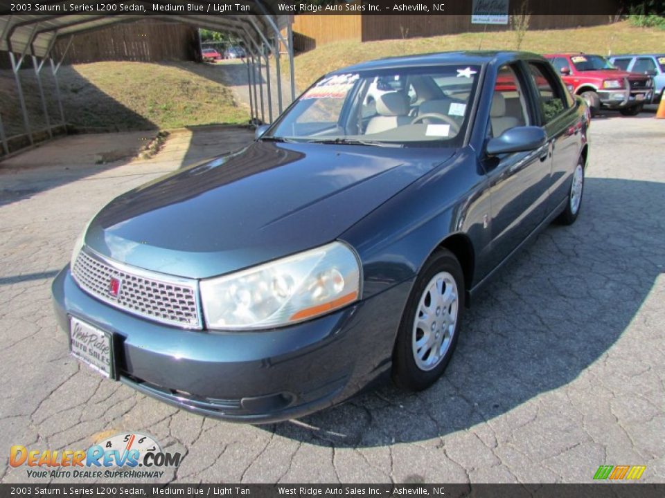 2003 Saturn L Series L200 Sedan Medium Blue / Light Tan Photo #11