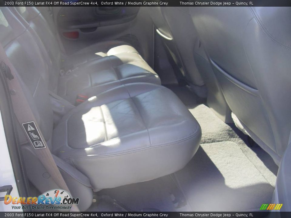 2003 Ford F150 Lariat FX4 Off Road SuperCrew 4x4 Oxford White / Medium Graphite Grey Photo #10