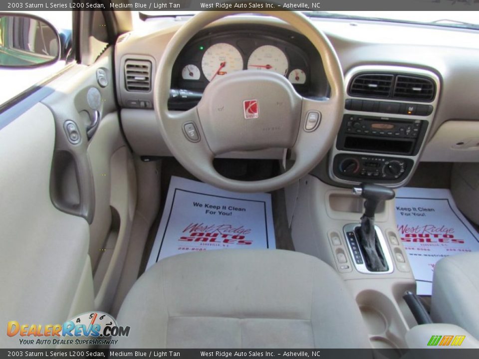 2003 Saturn L Series L200 Sedan Medium Blue / Light Tan Photo #19