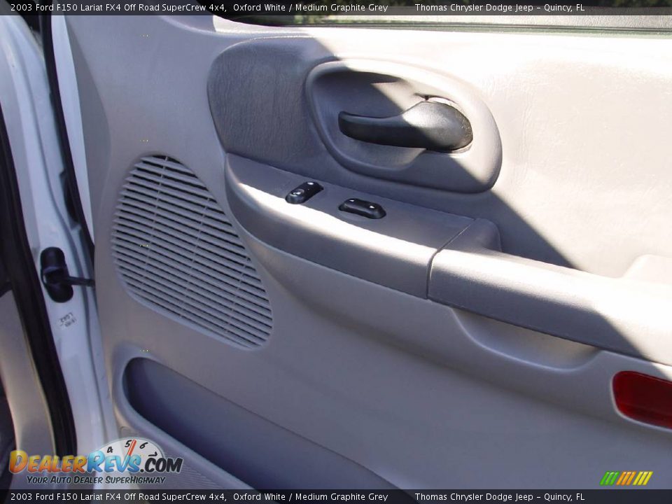 2003 Ford F150 Lariat FX4 Off Road SuperCrew 4x4 Oxford White / Medium Graphite Grey Photo #14