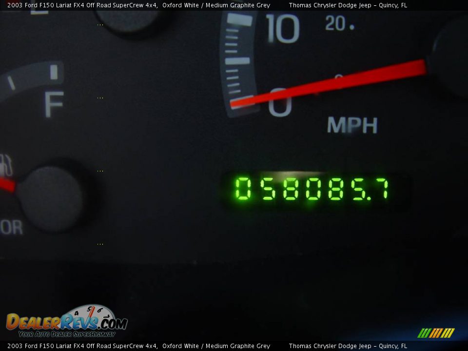 2003 Ford F150 Lariat FX4 Off Road SuperCrew 4x4 Oxford White / Medium Graphite Grey Photo #15