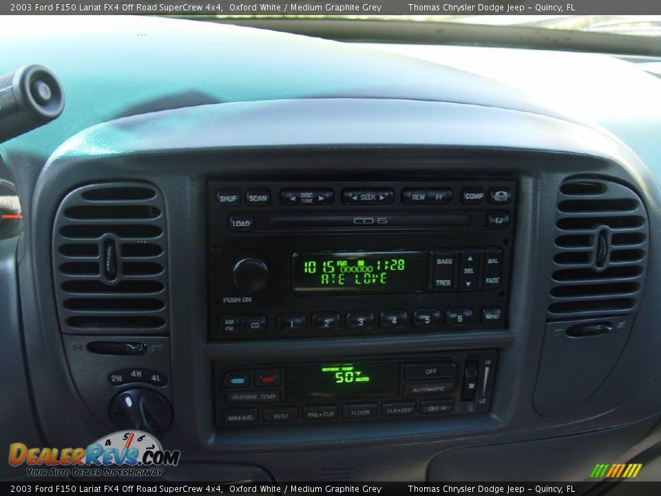 2003 Ford F150 Lariat FX4 Off Road SuperCrew 4x4 Oxford White / Medium Graphite Grey Photo #16