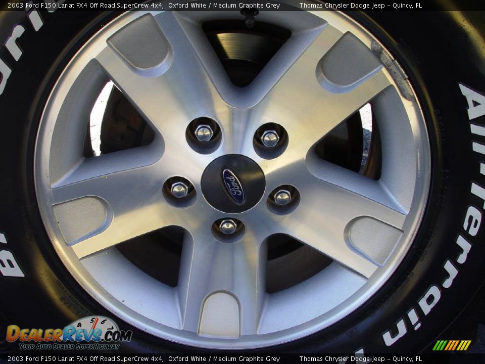 2003 Ford F150 Lariat FX4 Off Road SuperCrew 4x4 Oxford White / Medium Graphite Grey Photo #17
