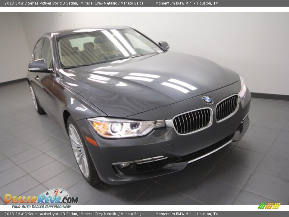 2013 BMW 3 Series ActiveHybrid 3 Sedan Mineral Grey Metallic / Veneto Beige Photo #5