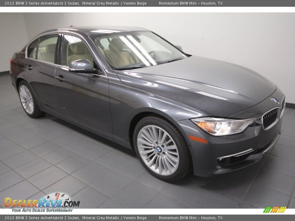 2013 BMW 3 Series ActiveHybrid 3 Sedan Mineral Grey Metallic / Veneto Beige Photo #6