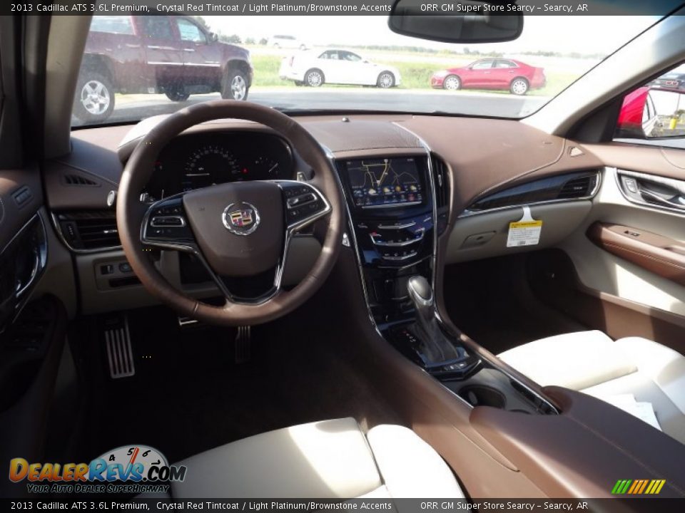 Light Platinum Brownstone Accents Interior 2013 Cadillac