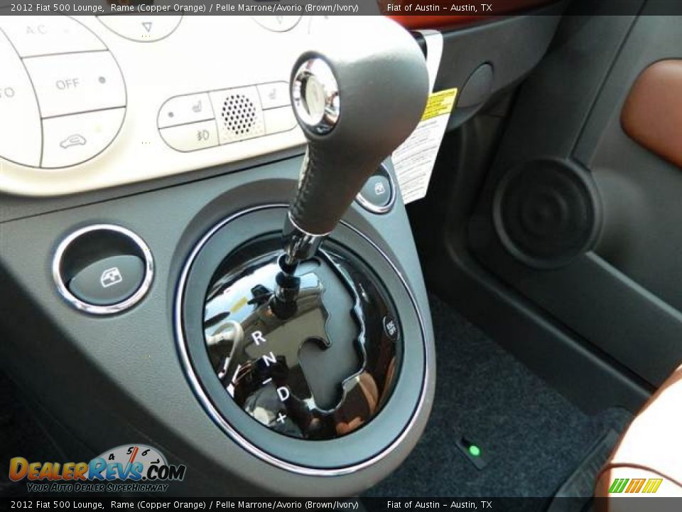 2012 Fiat 500 Lounge Rame (Copper Orange) / Pelle Marrone/Avorio (Brown/Ivory) Photo #7