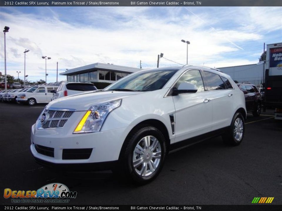 2012 Cadillac SRX Luxury Platinum Ice Tricoat / Shale/Brownstone Photo #2