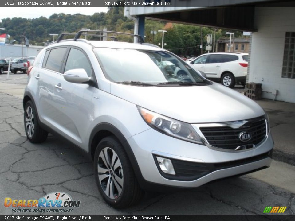 2013 Kia Sportage EX AWD Bright Silver / Black Photo #2