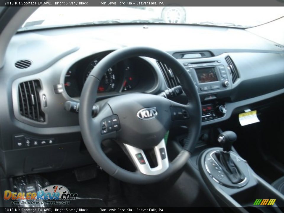2013 Kia Sportage EX AWD Bright Silver / Black Photo #10