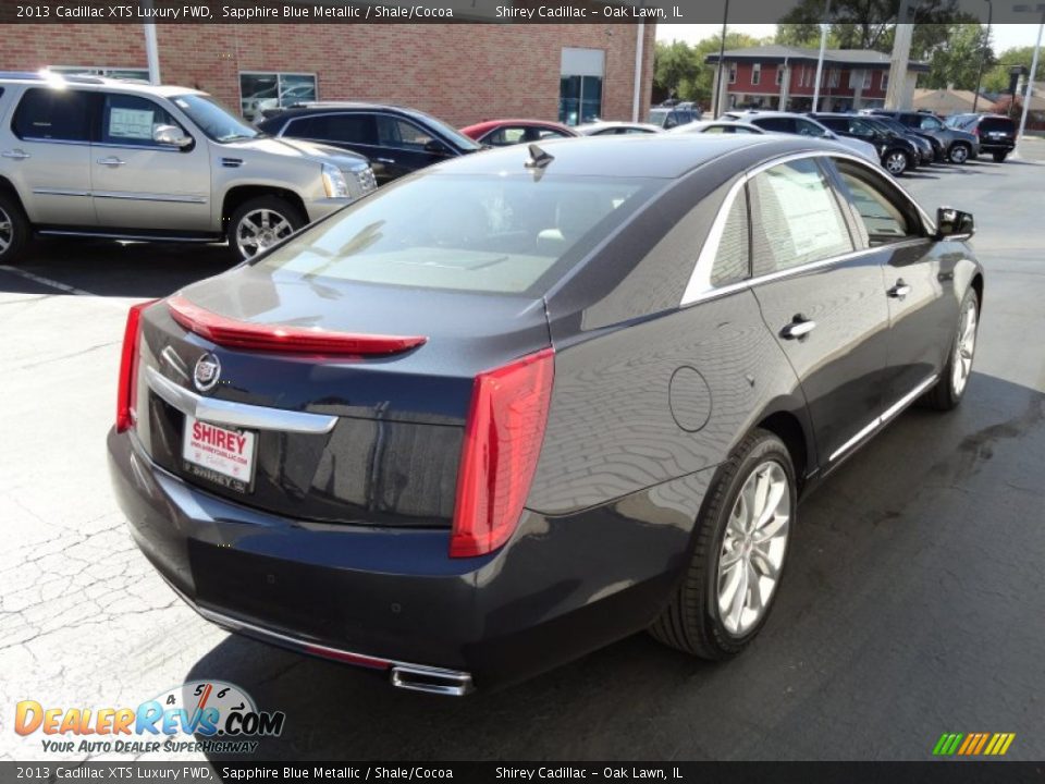 2013 Cadillac XTS Luxury FWD Sapphire Blue Metallic / Shale/Cocoa Photo #4