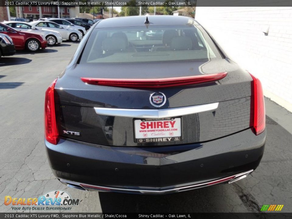 2013 Cadillac XTS Luxury FWD Sapphire Blue Metallic / Shale/Cocoa Photo #5