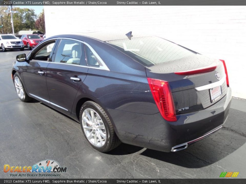 2013 Cadillac XTS Luxury FWD Sapphire Blue Metallic / Shale/Cocoa Photo #6