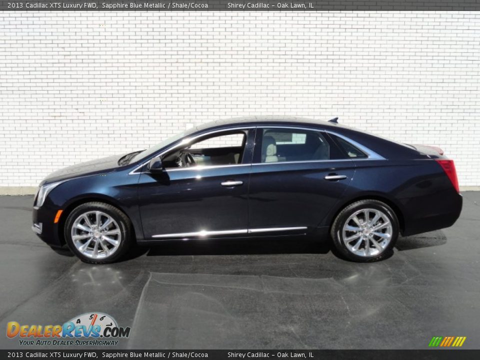 2013 Cadillac XTS Luxury FWD Sapphire Blue Metallic / Shale/Cocoa Photo #7