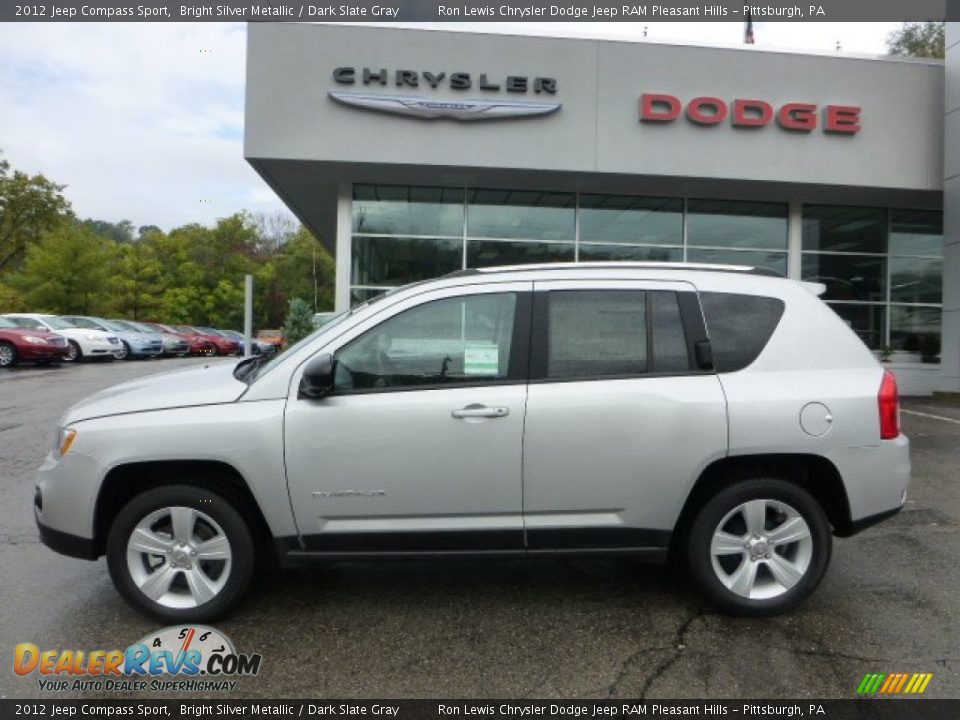 2012 Jeep Compass Sport Bright Silver Metallic / Dark Slate Gray Photo #2