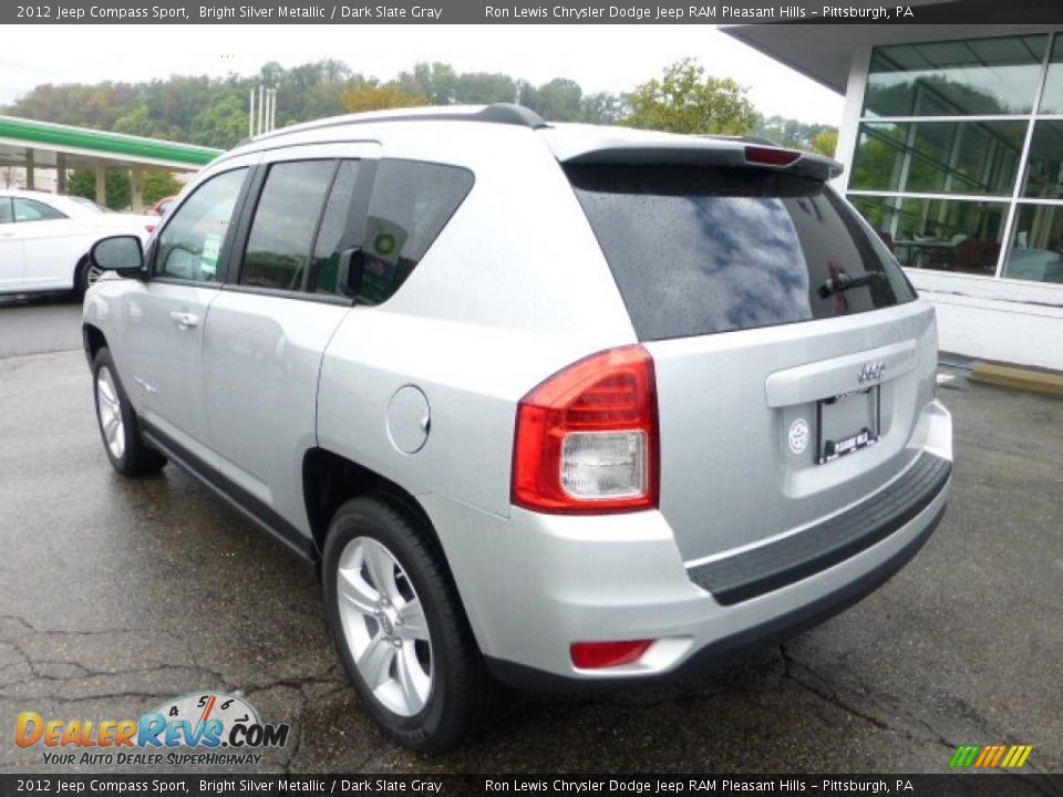 2012 Jeep Compass Sport Bright Silver Metallic / Dark Slate Gray Photo #3