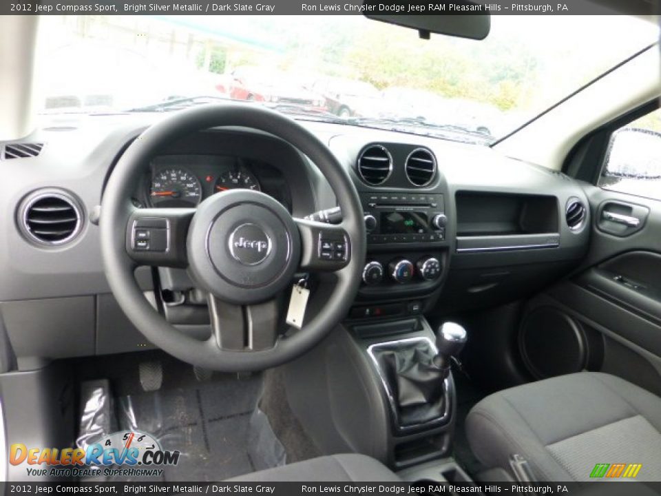 2012 Jeep Compass Sport Bright Silver Metallic / Dark Slate Gray Photo #12