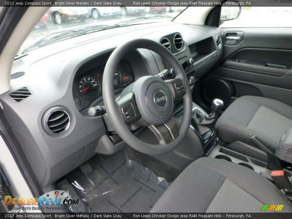 2012 Jeep Compass Sport Bright Silver Metallic / Dark Slate Gray Photo #15