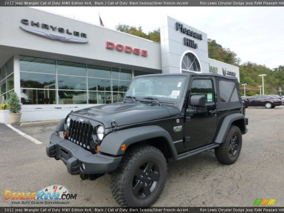 2012 Jeep Wrangler Call of Duty: MW3 Edition 4x4 Black / Call of Duty: Black Sedosa/Silver French-Accent Photo #1