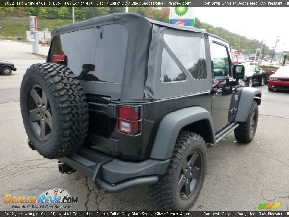 2012 Jeep Wrangler Call of Duty: MW3 Edition 4x4 Black / Call of Duty: Black Sedosa/Silver French-Accent Photo #5