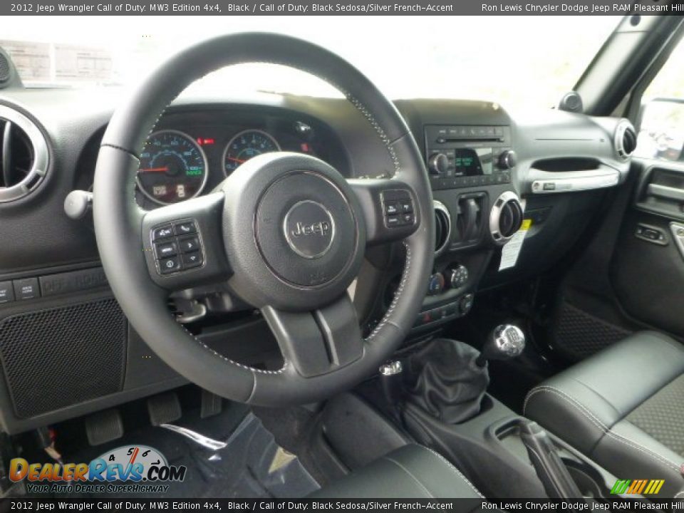 Call of Duty: Black Sedosa/Silver French-Accent Interior - 2012 Jeep Wrangler Call of Duty: MW3 Edition 4x4 Photo #13
