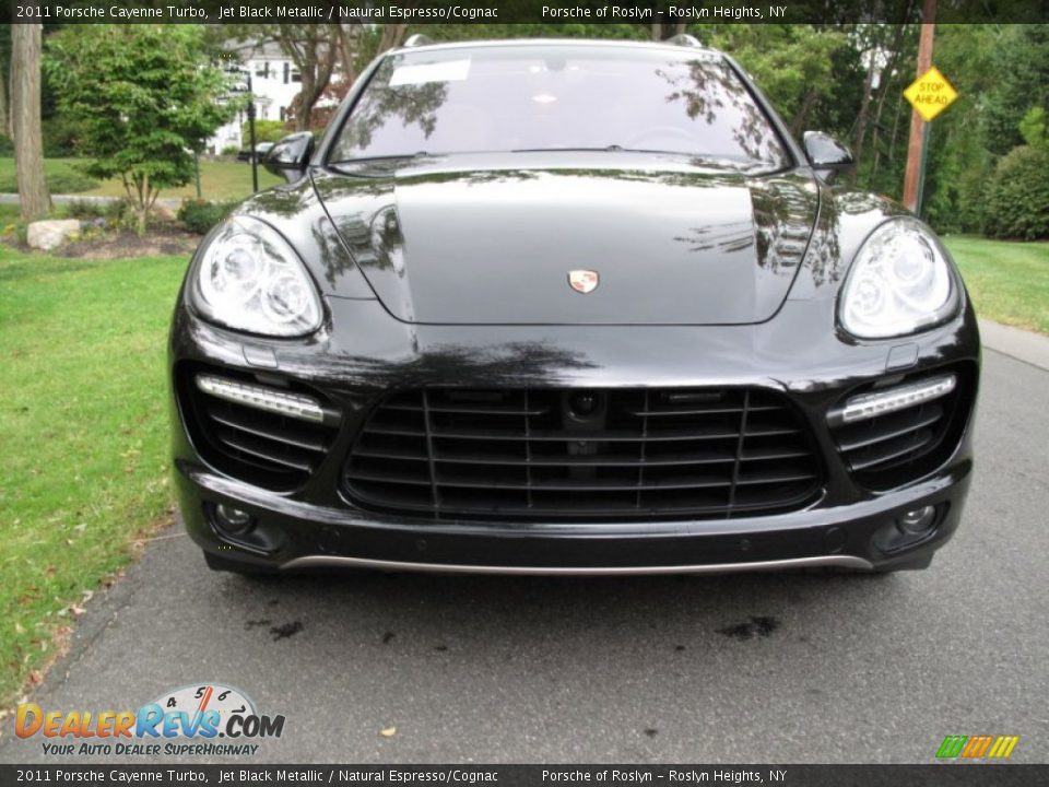 2011 Porsche Cayenne Turbo Jet Black Metallic / Natural Espresso/Cognac Photo #2