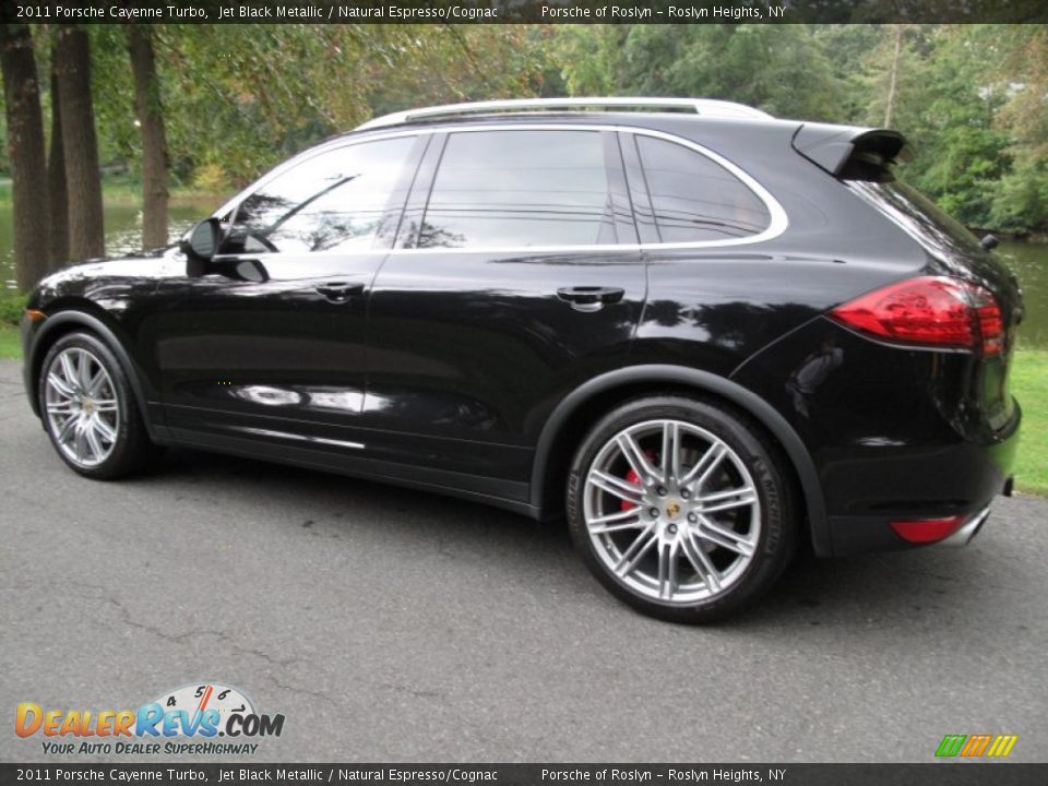 2011 Porsche Cayenne Turbo Jet Black Metallic / Natural Espresso/Cognac Photo #4