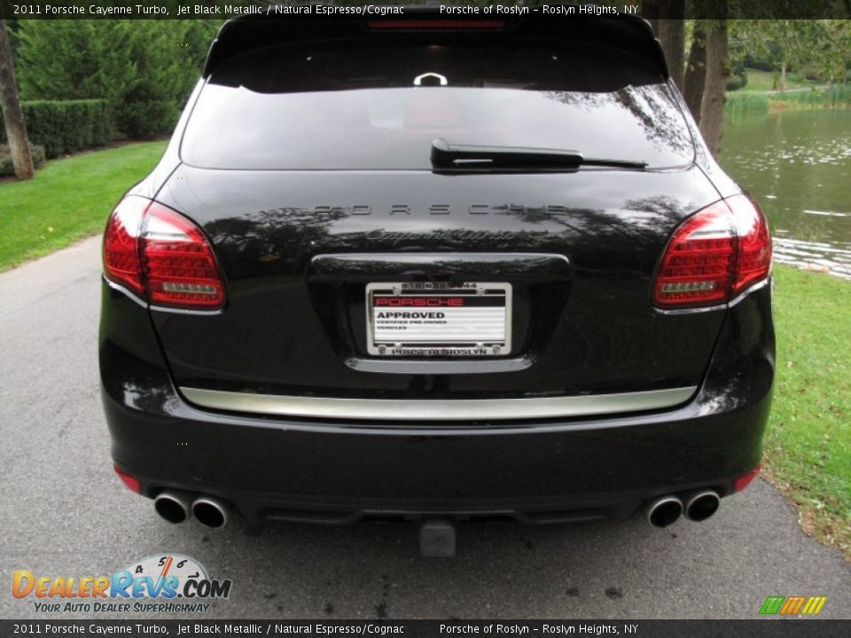 2011 Porsche Cayenne Turbo Jet Black Metallic / Natural Espresso/Cognac Photo #5