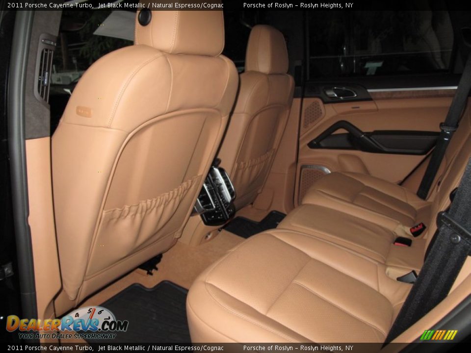 2011 Porsche Cayenne Turbo Jet Black Metallic / Natural Espresso/Cognac Photo #17