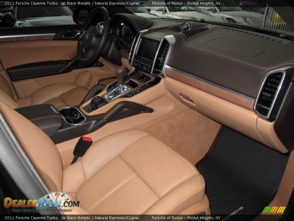 2011 Porsche Cayenne Turbo Jet Black Metallic / Natural Espresso/Cognac Photo #19